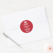 Kalm rondom Sticker houden - aangepaste tekst (Envelop)