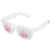 Kalm roze kroon houden retro zonnebril (Gekanteld)