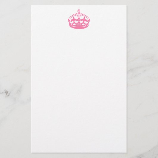 Kalm roze overwinningskroon briefpapier (Voorkant)