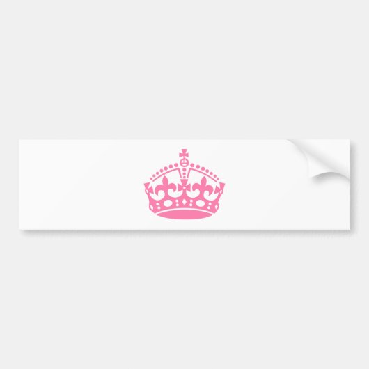 Kalm roze overwinningskroon bumpersticker (Voorkant)