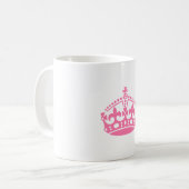 Kalm roze overwinningskroon koffiemok (Voorkant links)