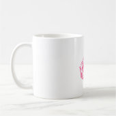 Kalm roze overwinningskroon koffiemok (Links)