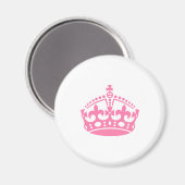 Kalm roze overwinningskroon magneet (Voorkant / Achterkant)