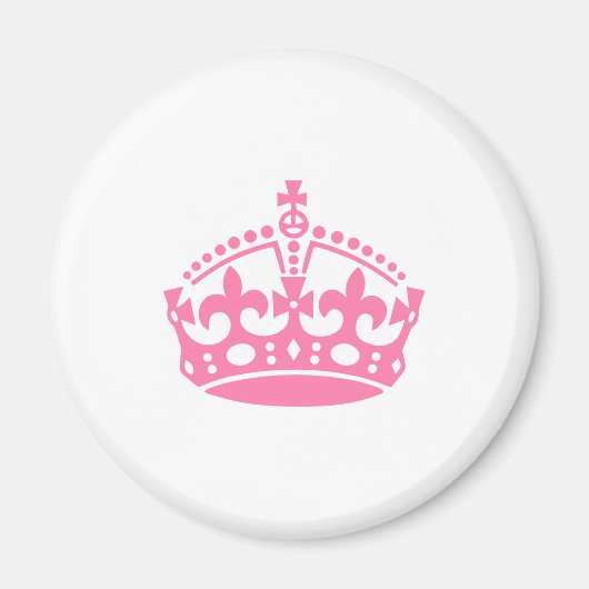 Kalm roze overwinningskroon magneet (Voorkant)