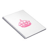 Kalm roze overwinningskroon notitieboek (Rechterzijde)