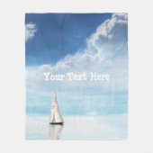 Kalm Sailen met Bluest Skies Fleece Deken (Voorkant)