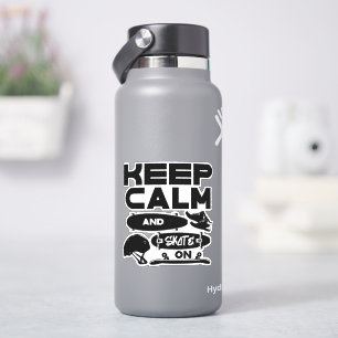 Kalm Schaats houden op 4-inch Kus Cut vinylsticker Sticker