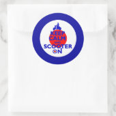 Kalm-scooter houden op doel Mod Ronde Sticker (Tas)