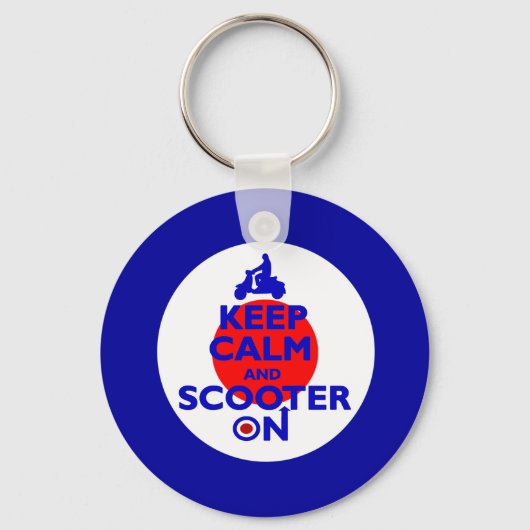 Kalm-scooter houden op doel Mod Sleutelhanger (Voorkant)