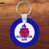 Kalm-scooter houden op doel Mod Sleutelhanger (Voorkant)