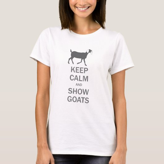 Kalm Show geiten Nubian Dairy Goat T-shirt (Voorkant)