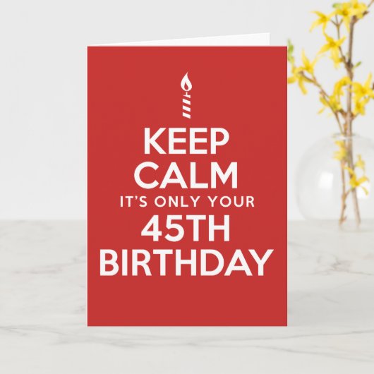 Kalm slechts 45e (blanco) Kaart (Gele Bloem)