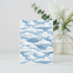 Kalm Sneeuwachtig Bergen Waterverf Blauwe Witte Ha Briefkaart