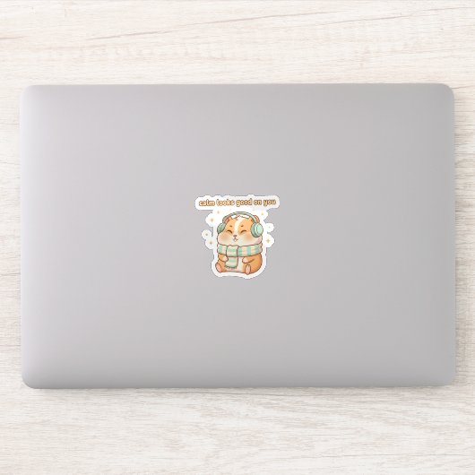 Kalm Staan Je Goed – Cute Hamster Sticker (Computer)