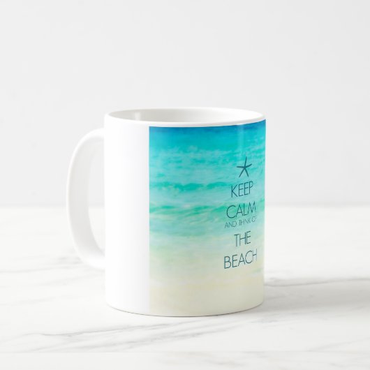 Kalm strand Mok houden (Voorkant links)