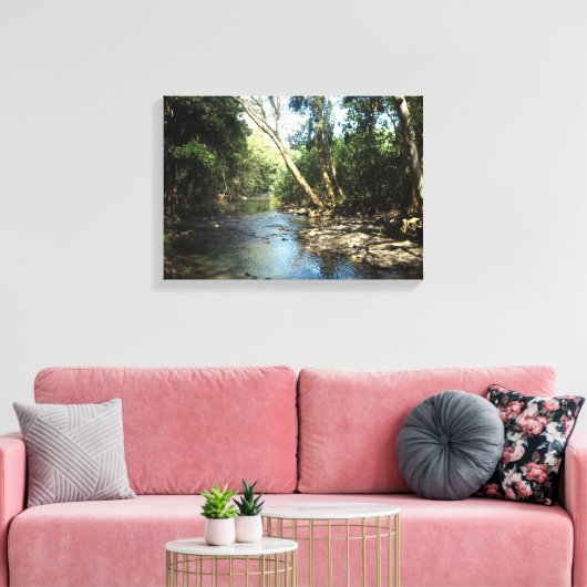 Kalm Stromend Water Canvas Afdruk (Insitu (Woonkamer))
