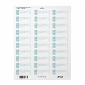 Kalm Teal Watergolven Etiket (Full Sheet)