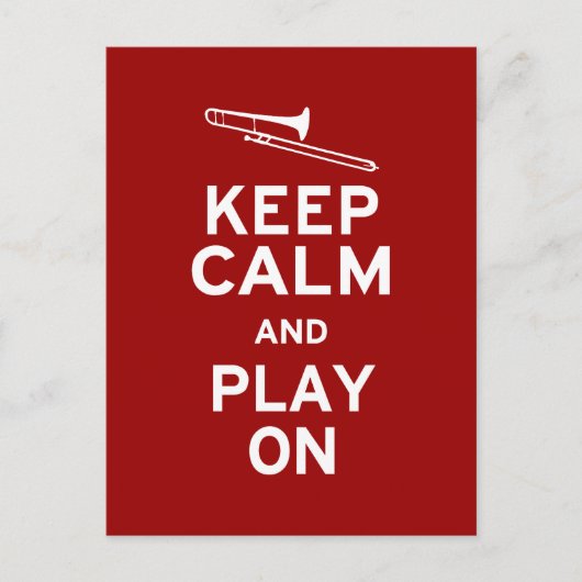 Kalm trombone houden briefkaart (Voorkant)