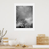 Kalm voor het Canvas van het Storm Poster (Keuken)