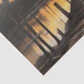 Kalm water bij zonsondergang - Decoupage - Tissuepapier (Detail)