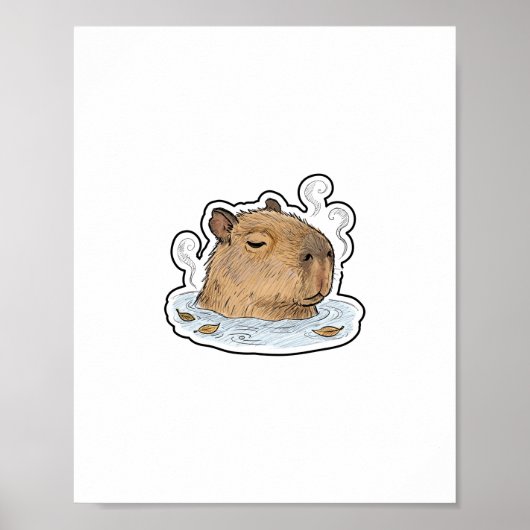 Kalm waterzwijn poster (Voorkant)