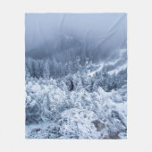 Kalm winterdag bovenop de bergen fleece deken (Voorkant)