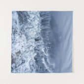 Kalm winterdag bovenop de bergen wandkleed (Voorkant (horizontaal))