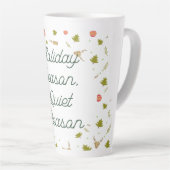 Kalm Wintermok – Minimalistisch Cozy Design Latte Mok (Rechterhoek)