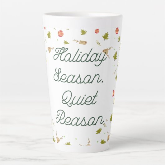 Kalm Wintermok – Minimalistisch Cozy Design Latte Mok (Voorkant)