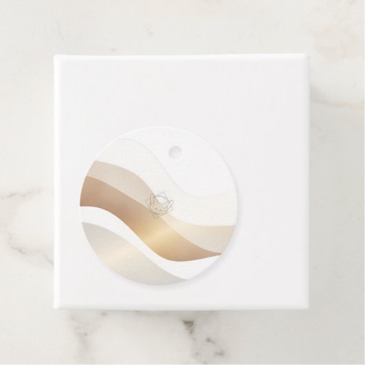 Kalm woestijn golven met Fennek Essentie | Minimaa Bedankjes Labels (In situ)