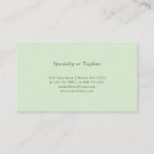 Kalm zacht groen verlaat therapeut counselor visitekaartje (Achterkant)