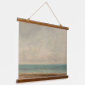 Kalm Zee 1866 Gustave Courbet National Gallery Hangend Wandkleed (Gebogen)