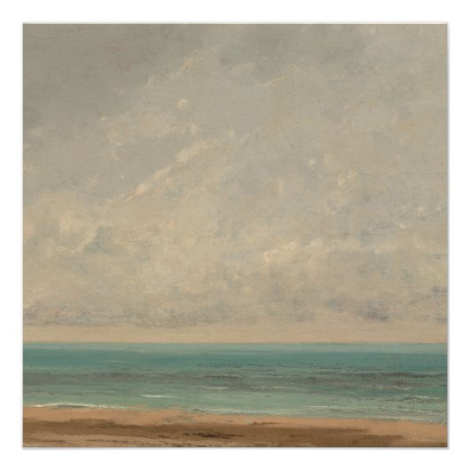Kalm Zee 1866 Gustave Courbet National Gallery Perfect Poster (Voorkant)
