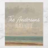 Kalm Zee 1866 Gustave Courbet National Gallery Wijn Etiket (Enkel label)