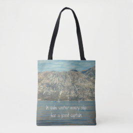 Kalm Zee en mooie bergen Tote Bag