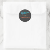 Kalm zelfvertrouwen ronde sticker (Tas)