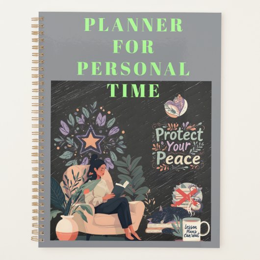 Kalm Zelfzorg Terug naar School Leraar Planner (Voorkant)