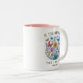 Kalm zijn en weten koffiemok tweekleurige koffiemok (Voorkant rechts)