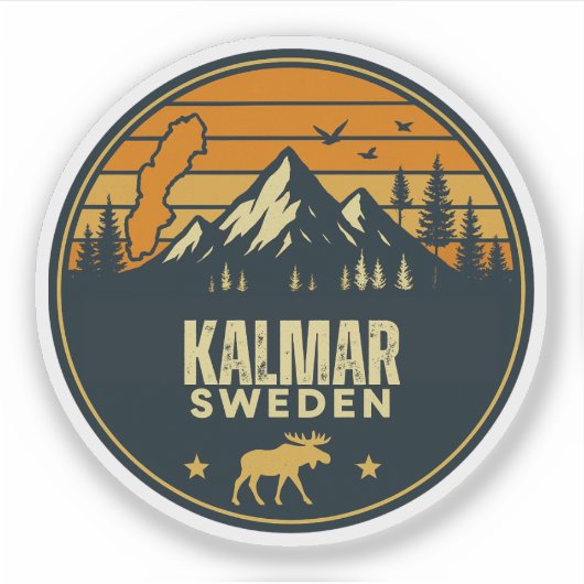 Kalmar, Zweden Sverige Sticker (Voorkant)