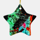 Kalme abstracte ornamenten ster, Heldere droge blo (Achterkant)