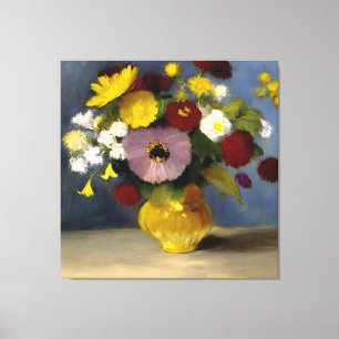 Kalme aquarel bloemenprint canvas afdruk