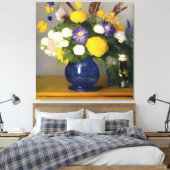Kalme aquarel Botanische Kunst Canvas Afdruk (Insitu (Slaapkamer))