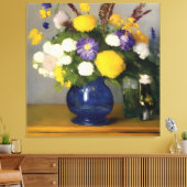 Kalme aquarel Botanische Kunst Canvas Afdruk (Insitu (Woonkamer))