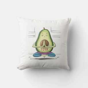 "Kalme Avocado Yoga Kussen Ontwerp"