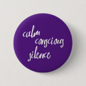 Kalme Bewuste Stilte Mindfulness Expressies Ronde Button 5,7 Cm (Voorkant)