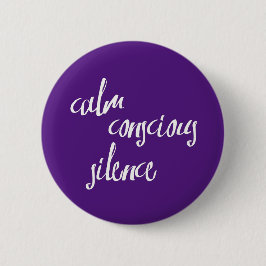 Kalme Bewuste Stilte Mindfulness Expressies Ronde Button 5,7 Cm