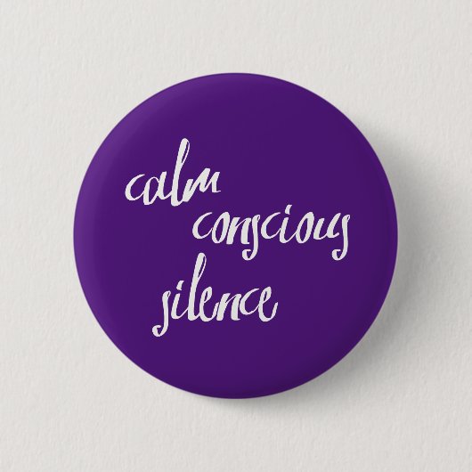 Kalme Bewuste Stilte Mindfulness Expressies Ronde Button 5,7 Cm (Voorkant)