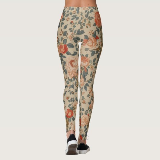 Kalme bloemenlegging leggings (Achterkant)