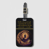 Kalme Boeddha mediteert in de kosmos Bagagelabel (Voorkant (verticaal))