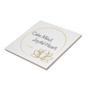 Kalme geest vreugdevol hart Boeddha Quote Tegeltje (Zijkant)